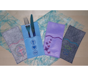 Stickserie ITH -  Besteckhüllen christliche Motive in zwei Größen